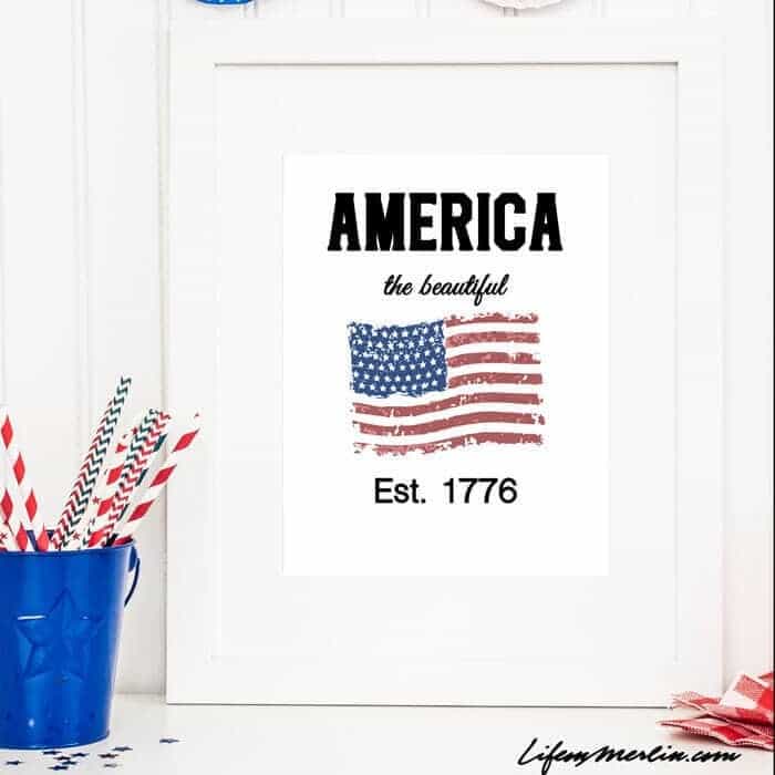 4th of July Craft - Patriotic Printable Kenarry