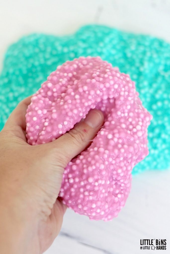 Slime Recipes- Crunchy Slime with Beads-Little Bins for Little Hands 
