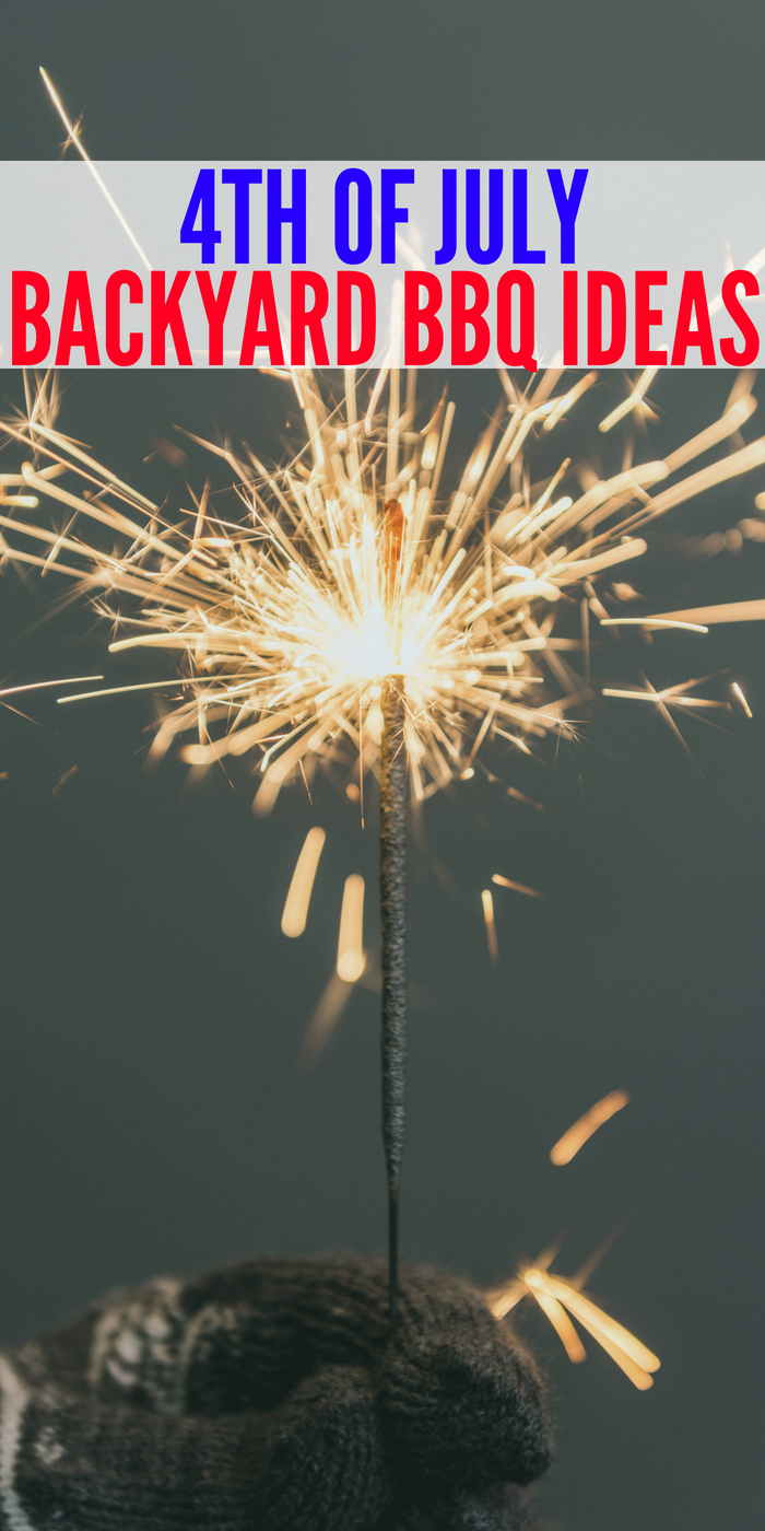 Sparkler being held at 4th of July party