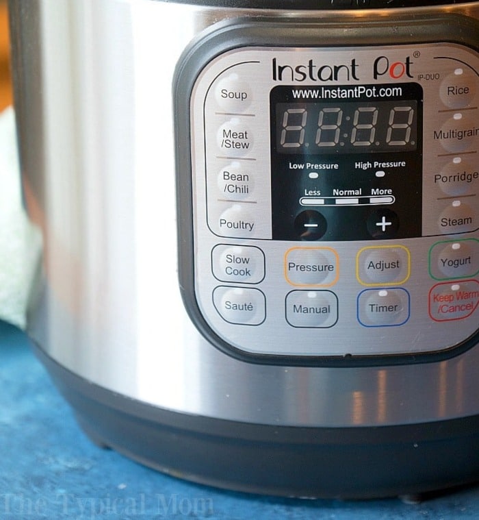 close up of an Instant Pot sitting on a counter