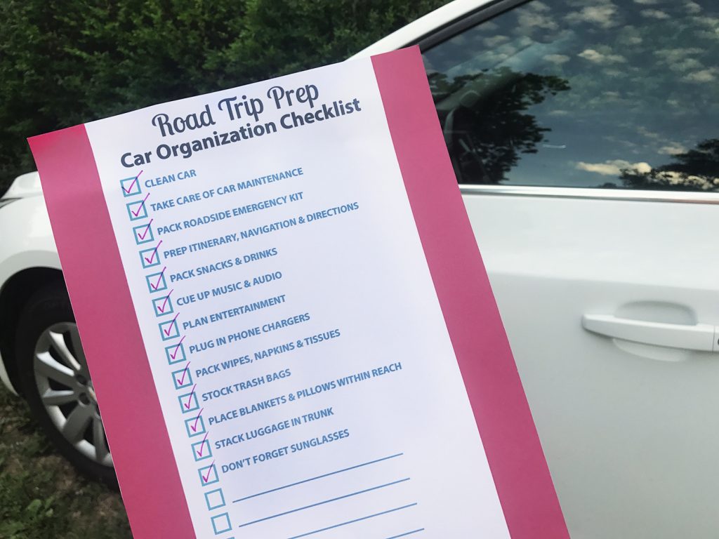 Road Trip Printables - Car Checklist-The Small Stuff Counts 
