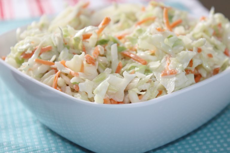 Potluck Dishes - Easy Coleslaw - Bake Me Some Sugar 