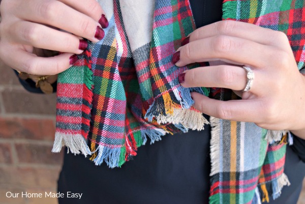 Easy Sewing Project - Blanket Scarf Tutorial- Our Homemade Easy