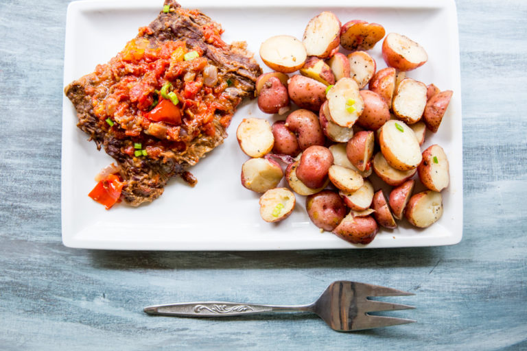 Comfort Food Recipes - Instant Pot Swiss Steak and Potatoes- Bake Me Some Sugar