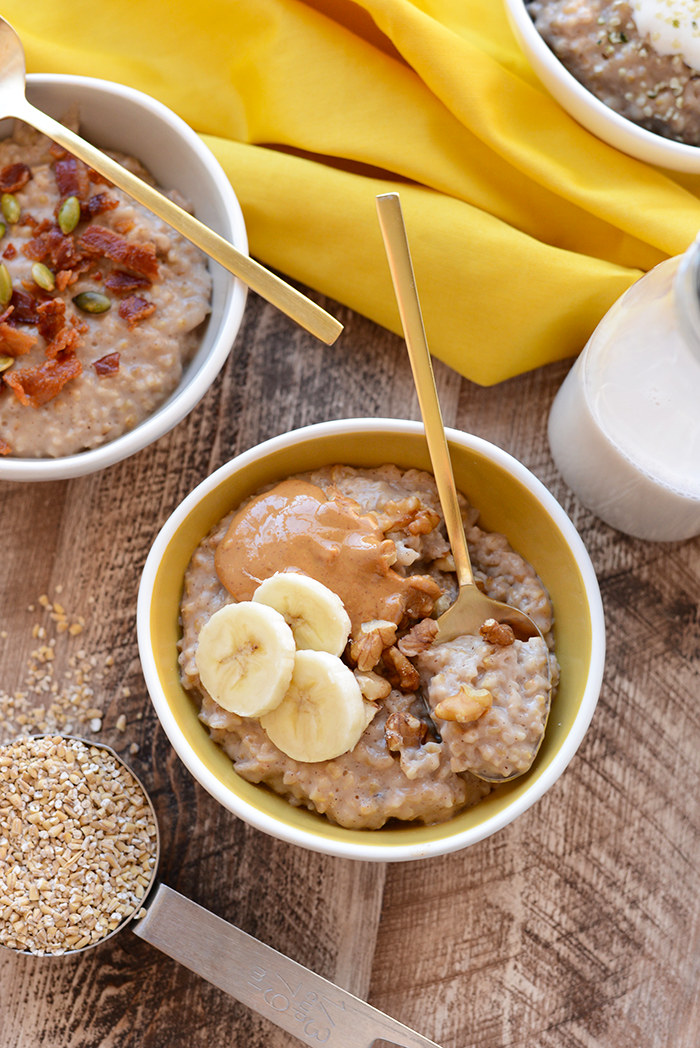 Bowl of Maple Cinnamon Steel Cut Oats 