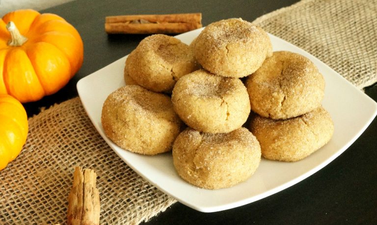 Pumpkin Spice Snickerdoodles on a plate