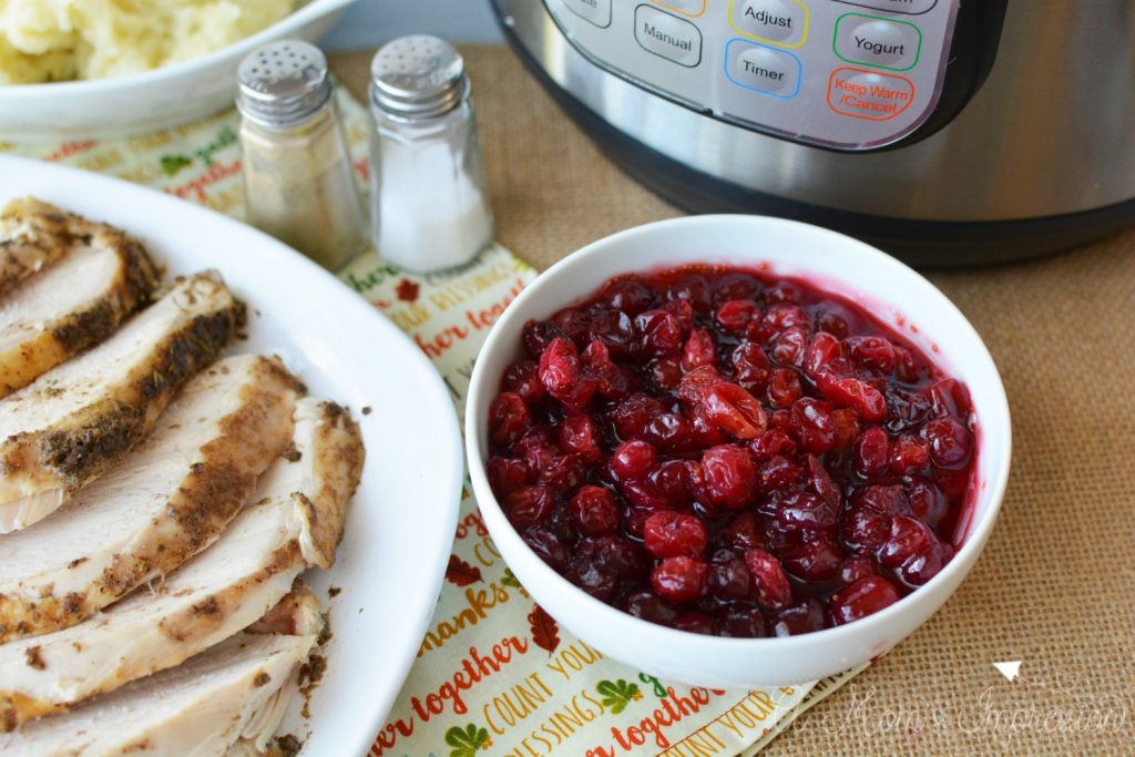 Instant Pot Holiday Side Dishes - Cranberry Sauce - A Mom's Impression