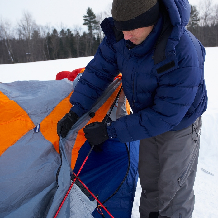 how to camp in the winter