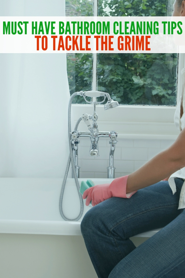 Looking for a few bathroom cleaning tips to make that dirty job a bit easier? These are certain to help you out! #onecrazyhouse #bathroomcleaningtips #bathroomhacks #cleaninghacks 