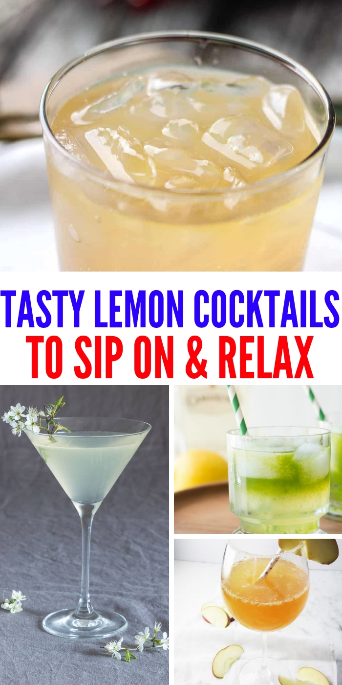 These lemon cocktails are sippers and are here just in time for summer fun. Every one is different and packed full of flavor! #onecrazyhouse #lemoncocktails #summerdrinks #cocktails