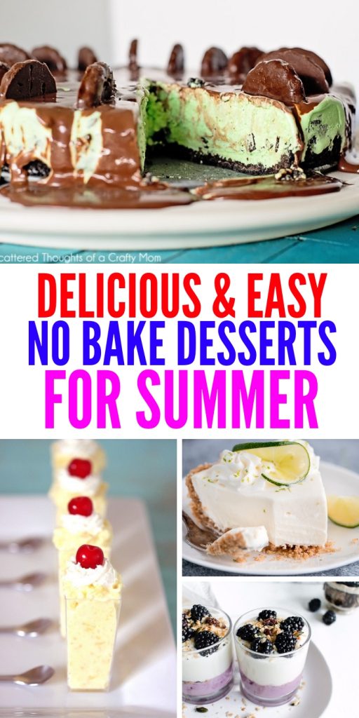 These no bake summer desserts are light, airy and delicious! There is no need to even use your oven during the hot summer months!  #nobakesummerdesserts #summer #nobake #desserts #onecrazyhouse