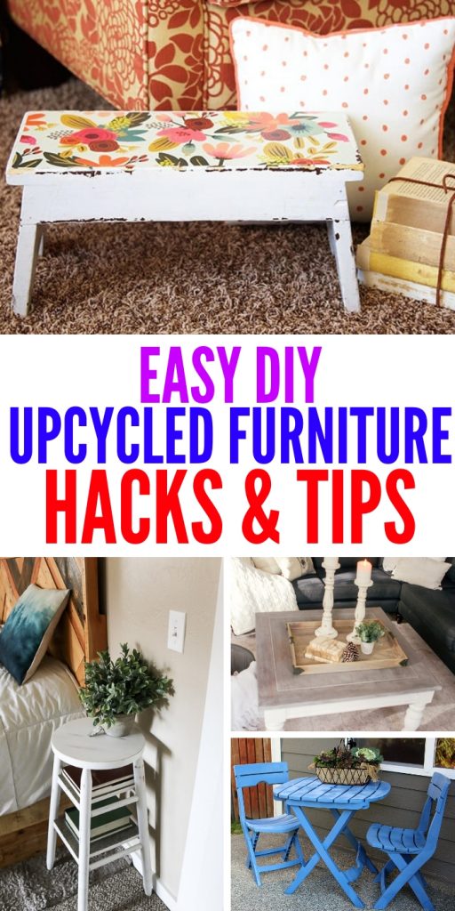 You'll love these upcycled furniture ideas and tips! Instead of buying new, why not try and reuse what you already have in your home? #upcycledfurniture #onecrazyhouse #DIY #homedecor