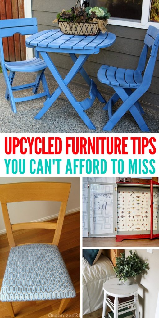 You'll love these upcycled furniture ideas and tips! Instead of buying new, why not try and reuse what you already have in your home? #upcycledfurniture #upgrade #home #DIY #onecrazyhouse