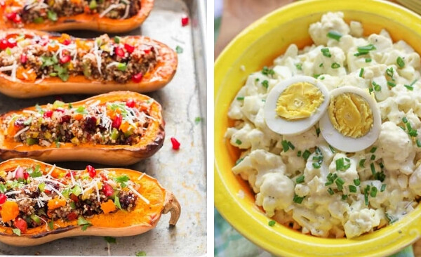 low carb squash and potato salad