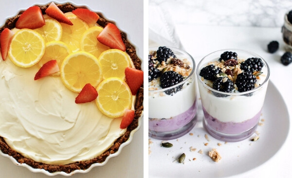 no bake cheesecake and parfait