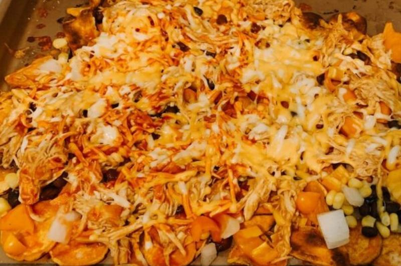 Enjoy Mexican appetizers like these sweet potato nachos