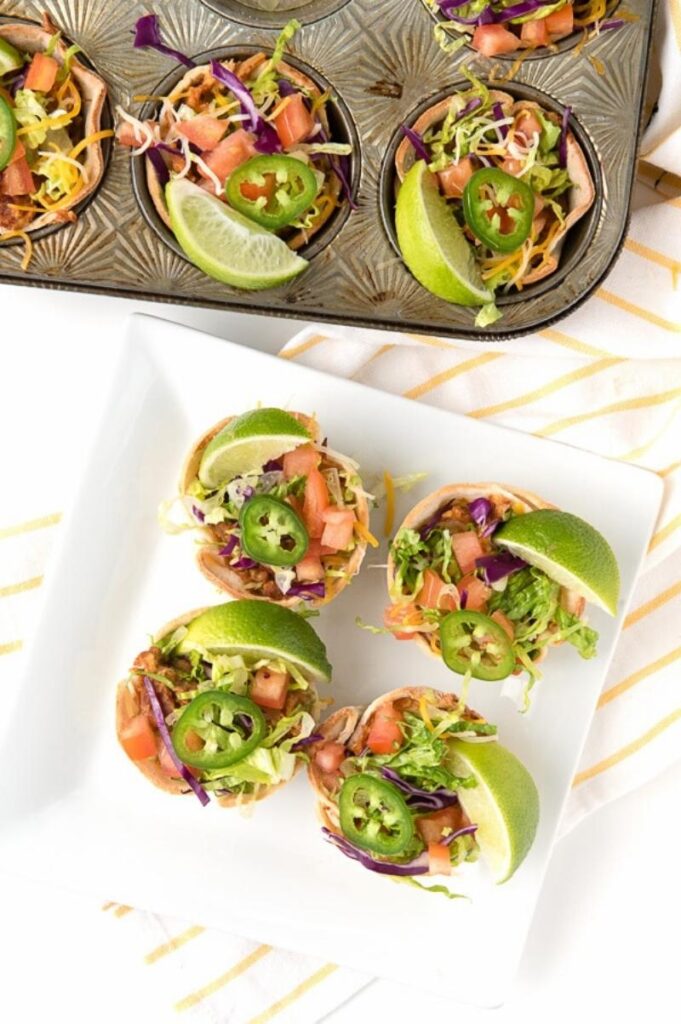 Mexican appetizers like these muffin tin cups