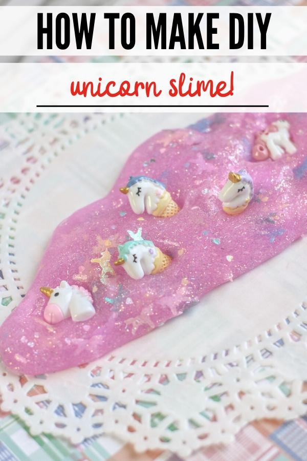 DIY Unicorn slime pin image