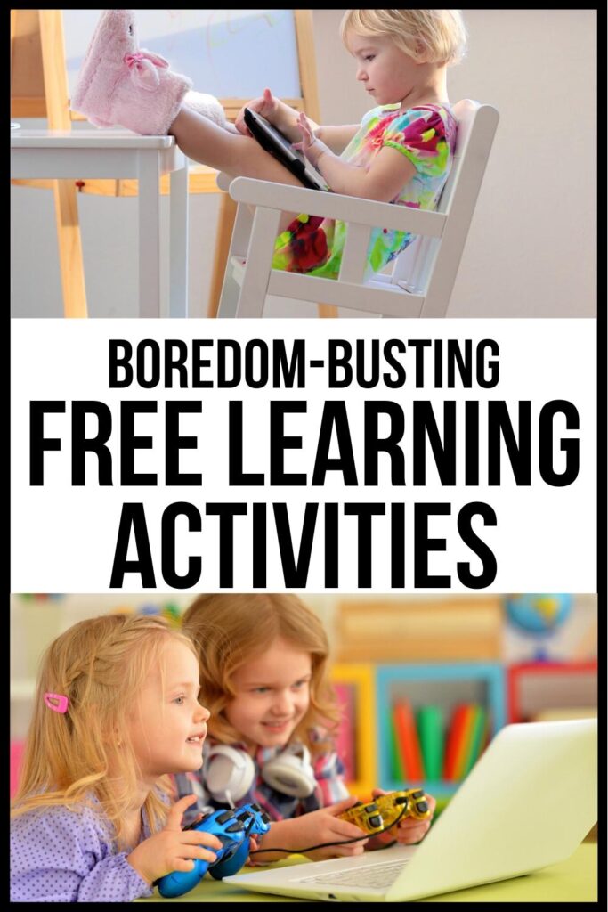 free learning activities pin image