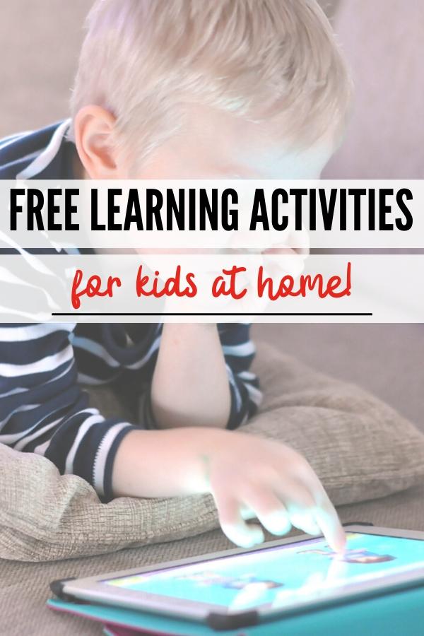 free learning activities pin image B