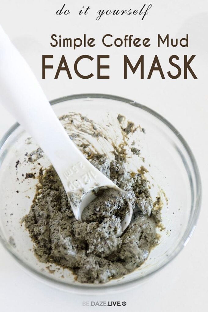 coffee mud mask in a bowl