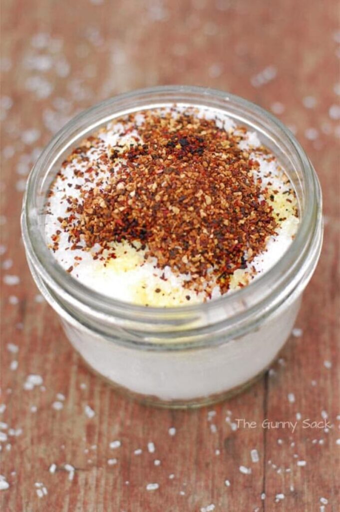 citrus foot scrub in a jar on a table