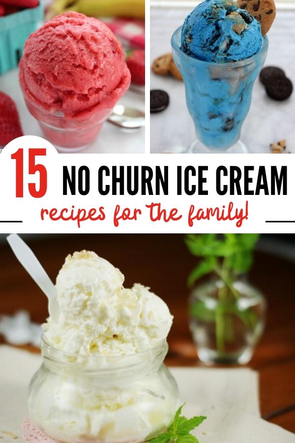 no churn ice cream recipes pin image B