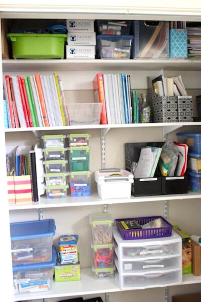 homeschool supply closet