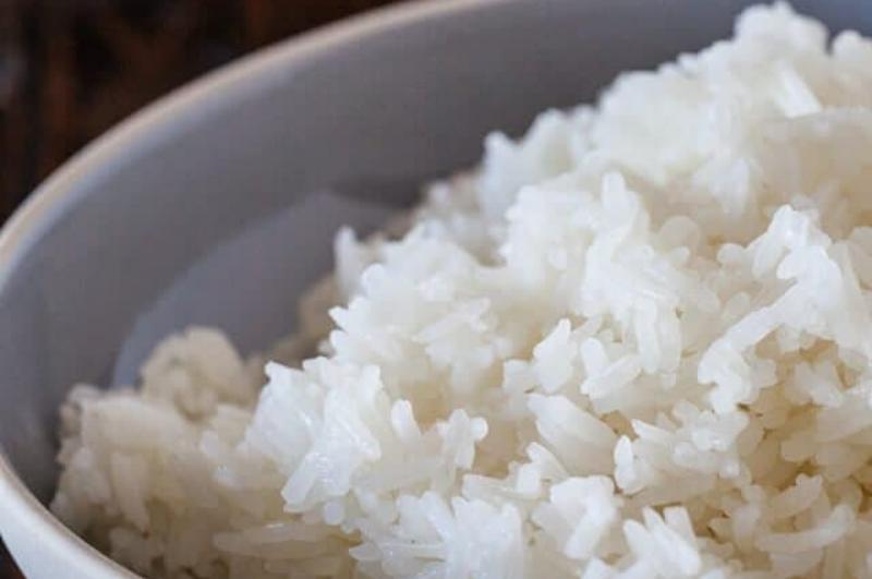 bowl of microwaved rice