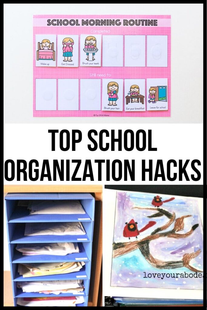 School organization tips pin image A