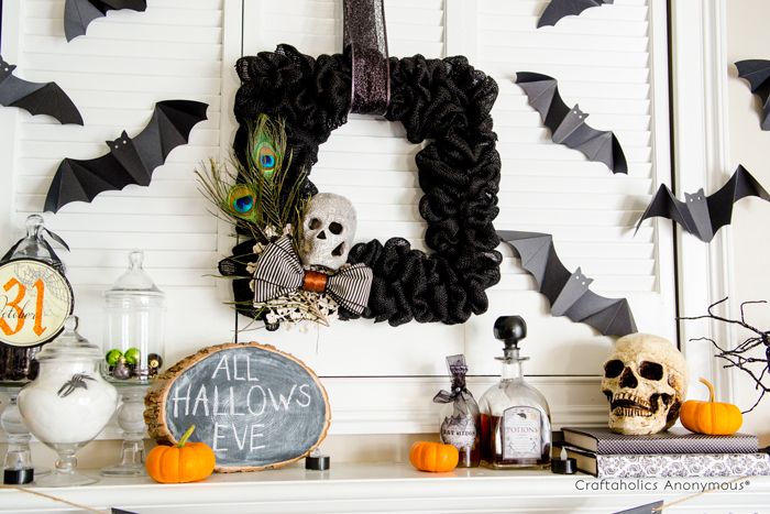 Black burlap square wreath