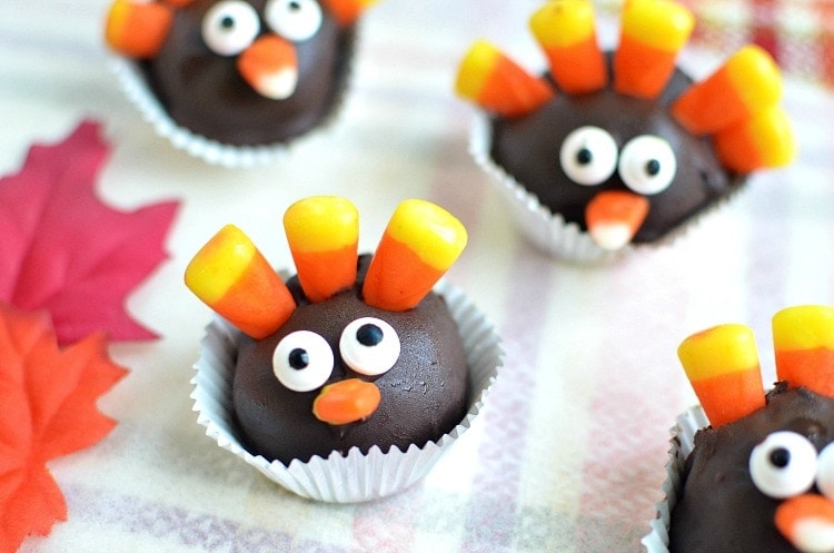 Thanksgiving turkey oreo cookie balls