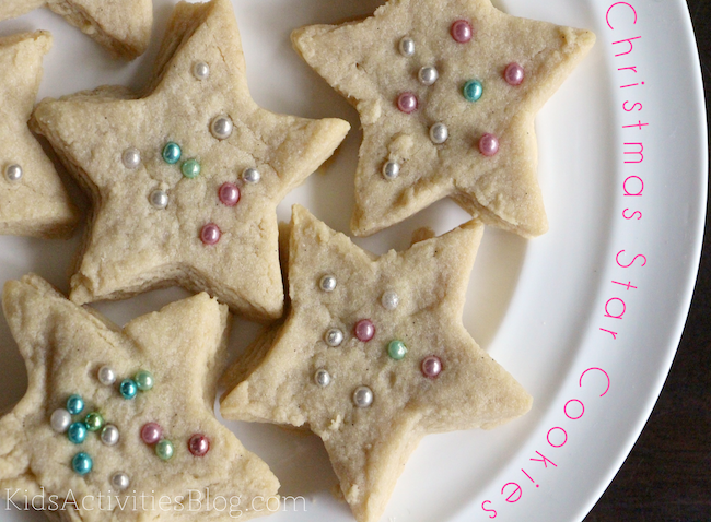 Star Cookies on a plate