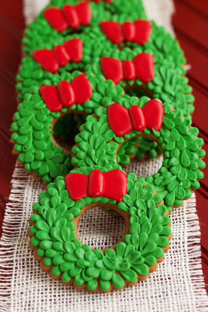 Easy Christmas Cookie Recipes That You'll Love for Years - Decorated wreath Christmas cookies