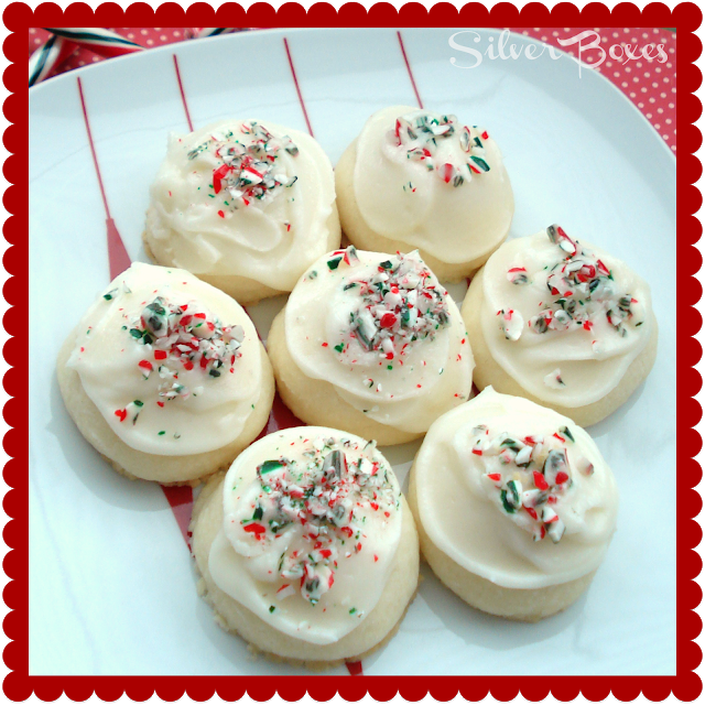 Peppermint meltaway cookies on a plate