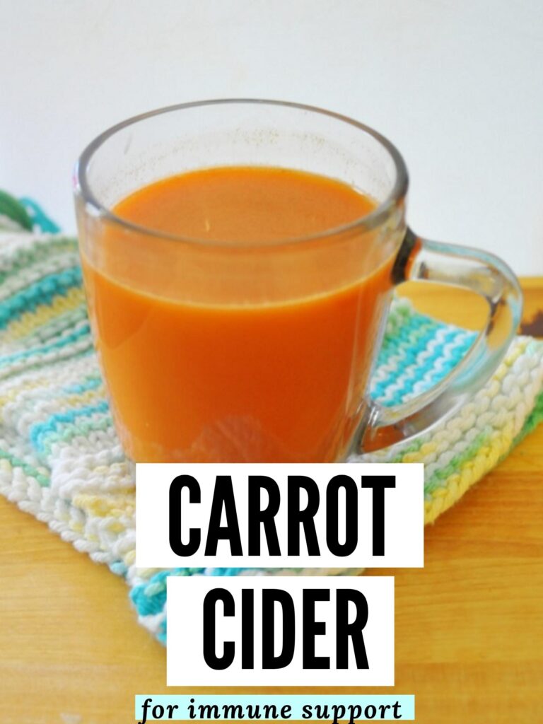 apple carrot cider recipe pin image