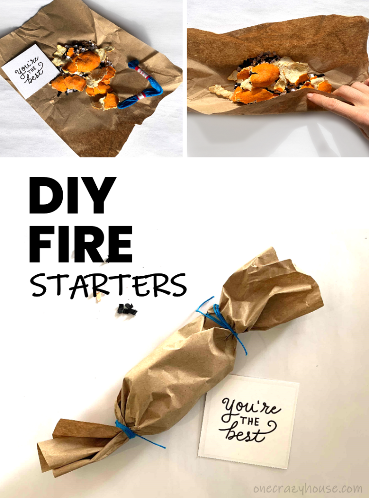17 Homemade Fire Starters To Keep You Toasty - DIY paper logs with orange peels