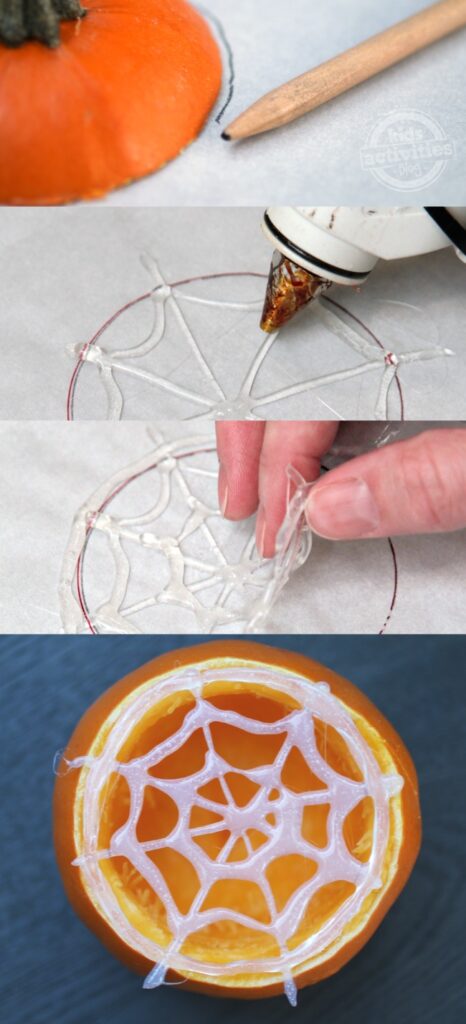 How to make a spider web pumpkin - Kids Activities Blog
