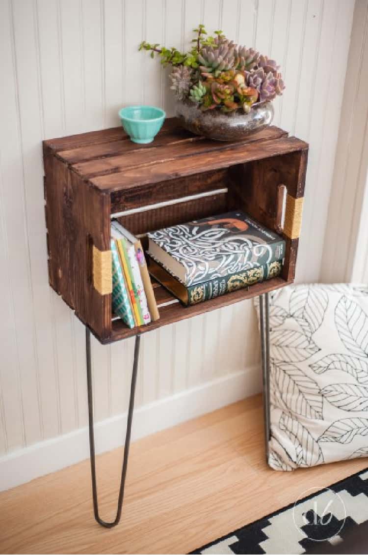 Rustic Style Table from Wooden Crates