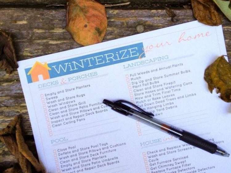 winterizing your home checklist