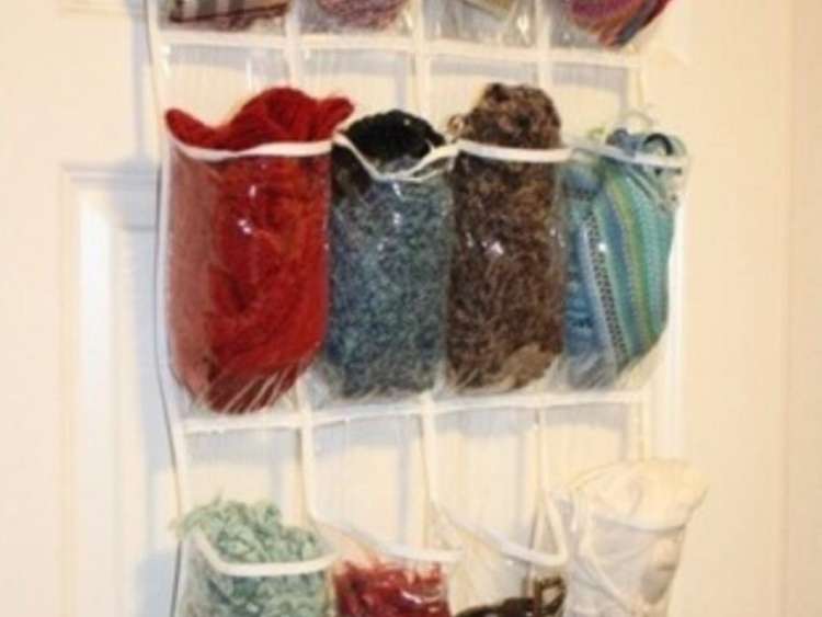 shoe holder as scarf organizer