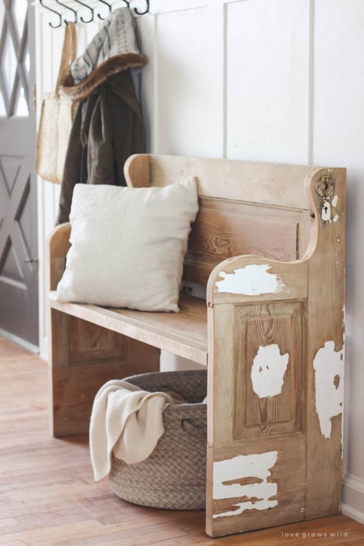 Reuse old doors - bench made from an old door