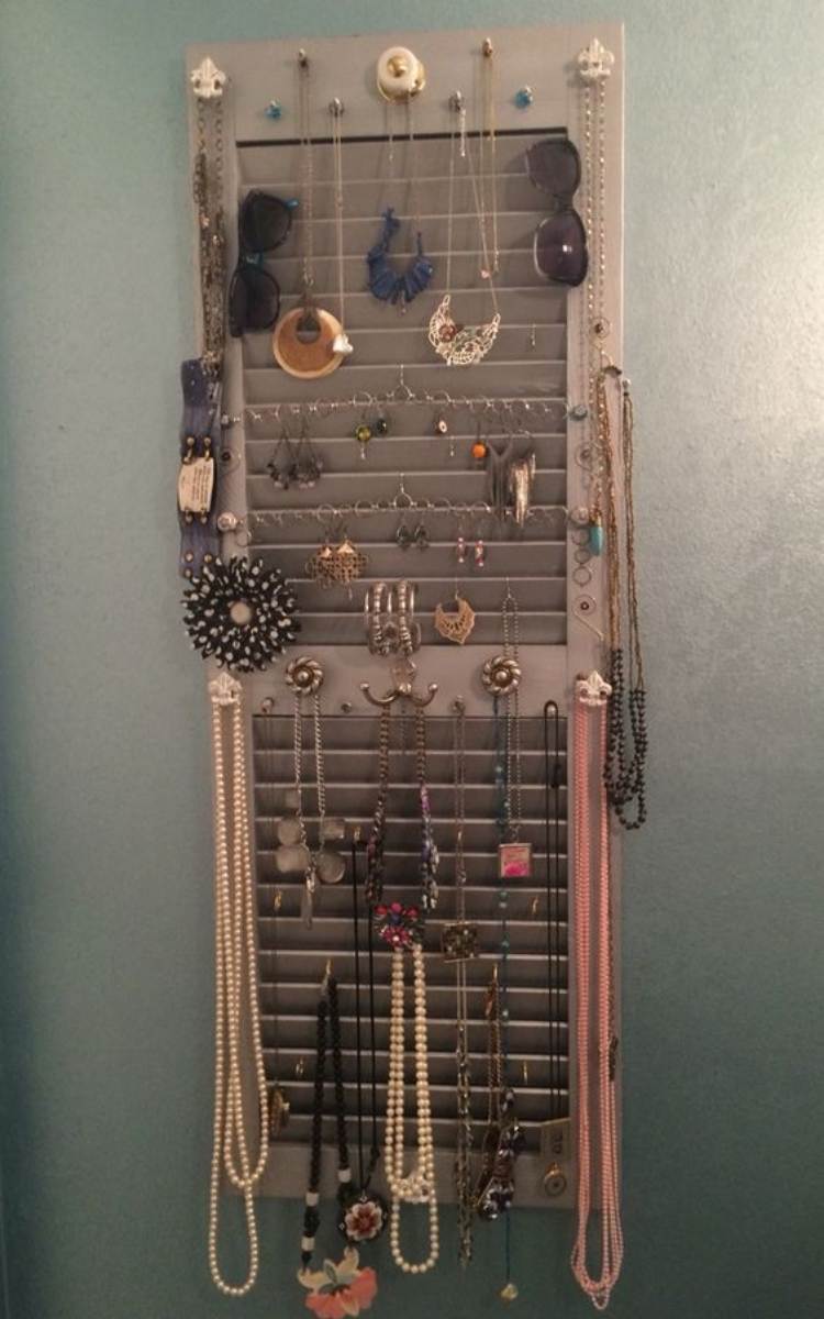 Jewelry Organization from a shutter