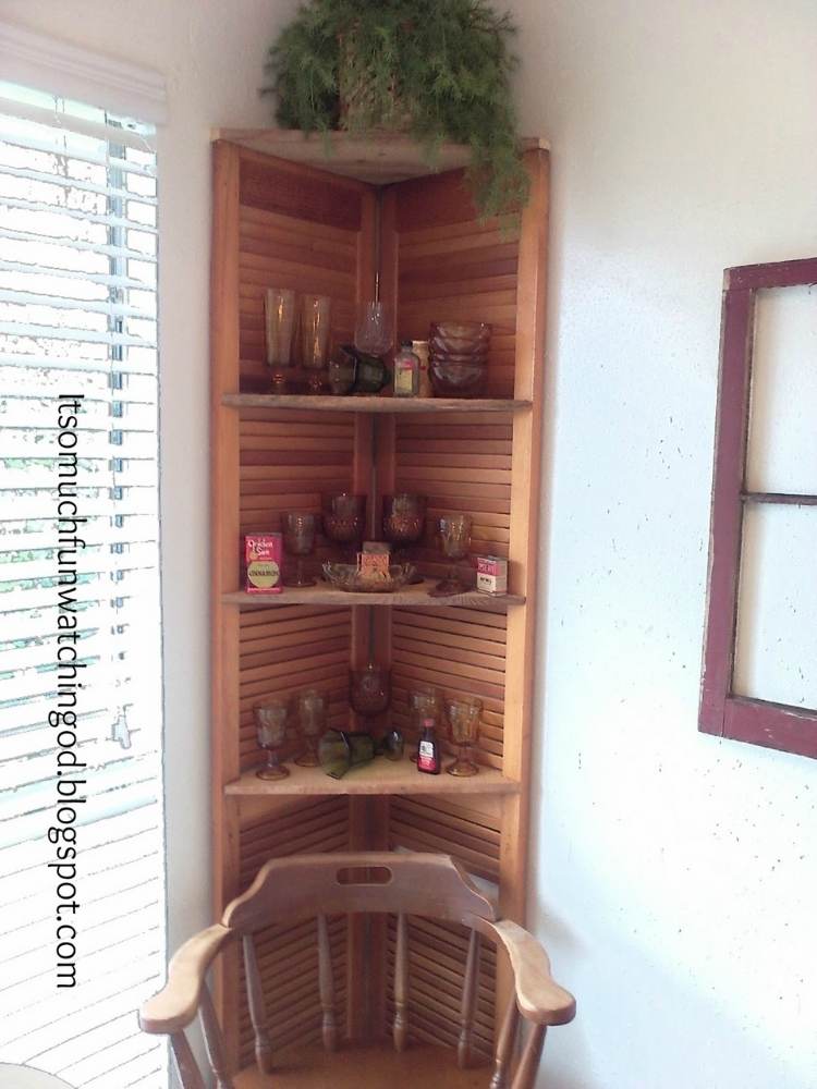 shutter project ideas corner shelf