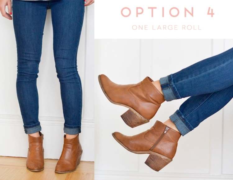 Boot tips: roll up those skinny jeans when wearing booties