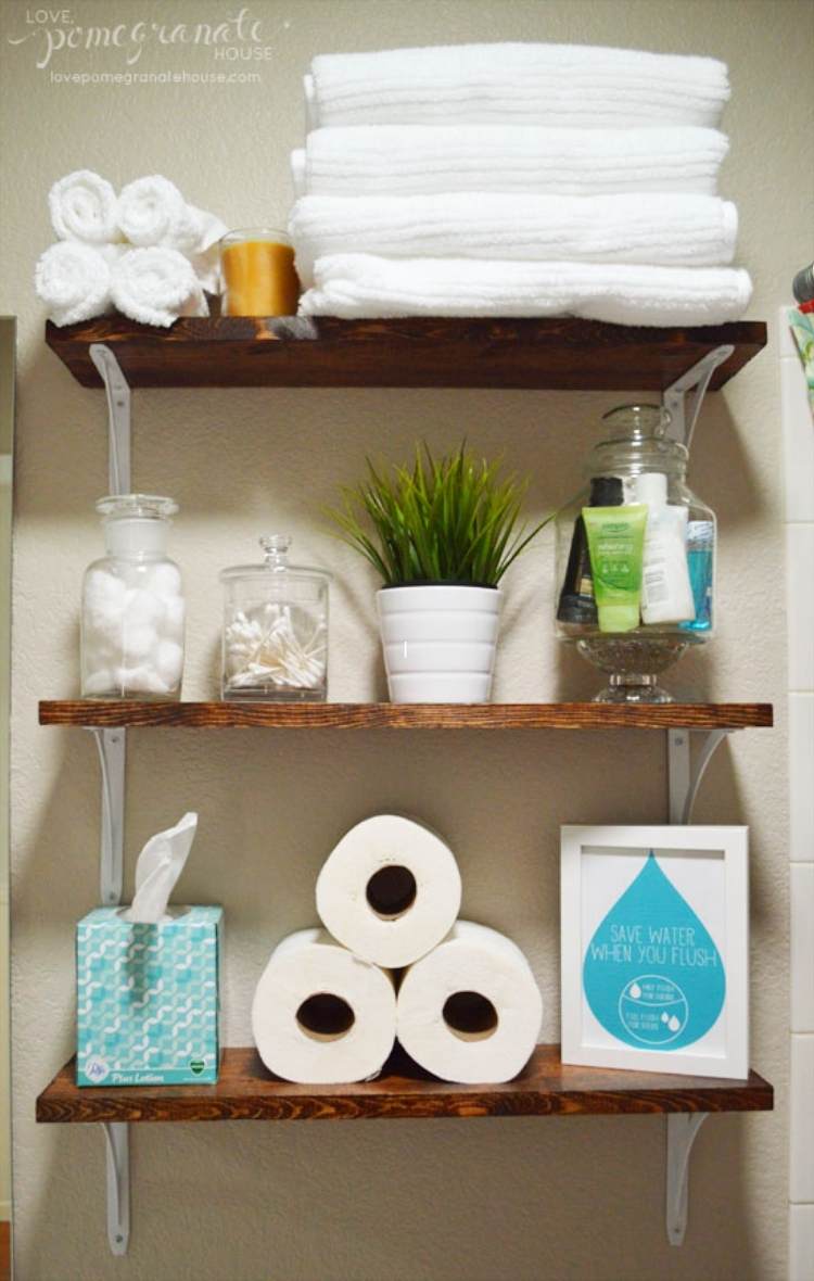 DIY Hanging Storage Bins For Over The Toilet Storage – Practically