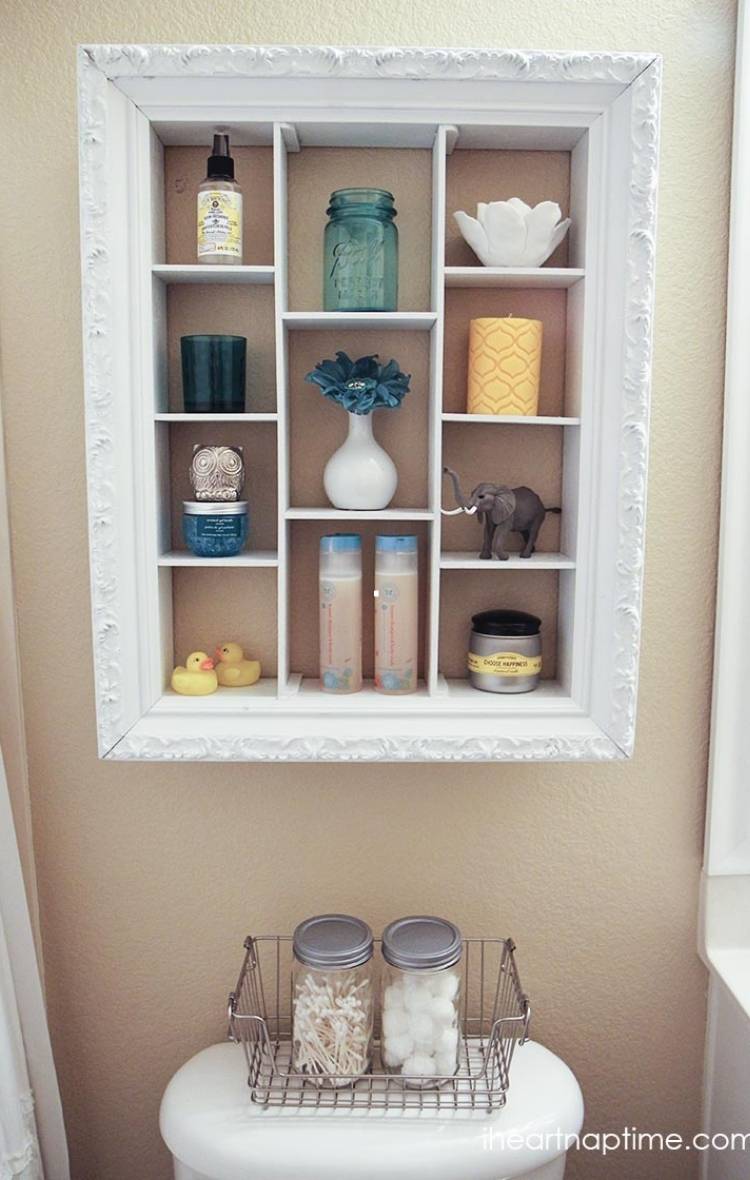 above the toilet storage ideas with caddies