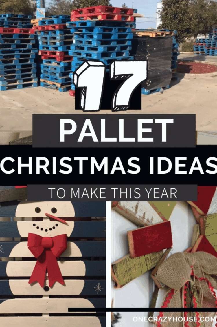 Christmas pallet ideas pin image