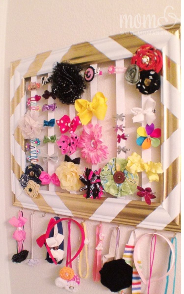 hair accessory kids room organization ideas