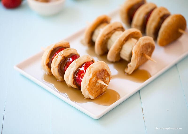 mini pancake kabobs